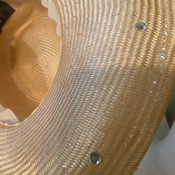 Beautiful Sonni of S F Natural Straw Church Dress Hat - Picture 8 of 8
